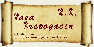Maša Krspogačin vizit kartica